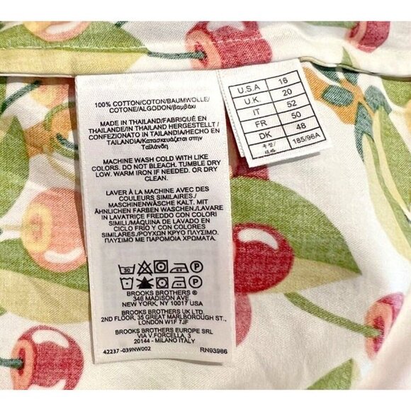 Brooks Brothers Cherry Spring Summer Skirt 14 Blouse 16 Set Retro Cottage Fairy - Picture 9 of 9